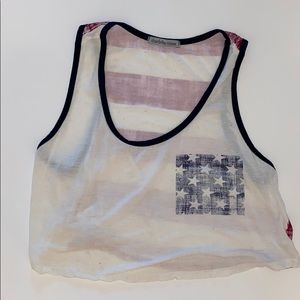 American Flag Crop Top